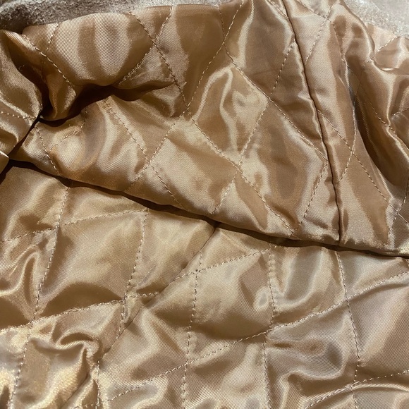 Vintage 90’s/y2k genuine leather tan jacket with clasp - Picture 8 of 13